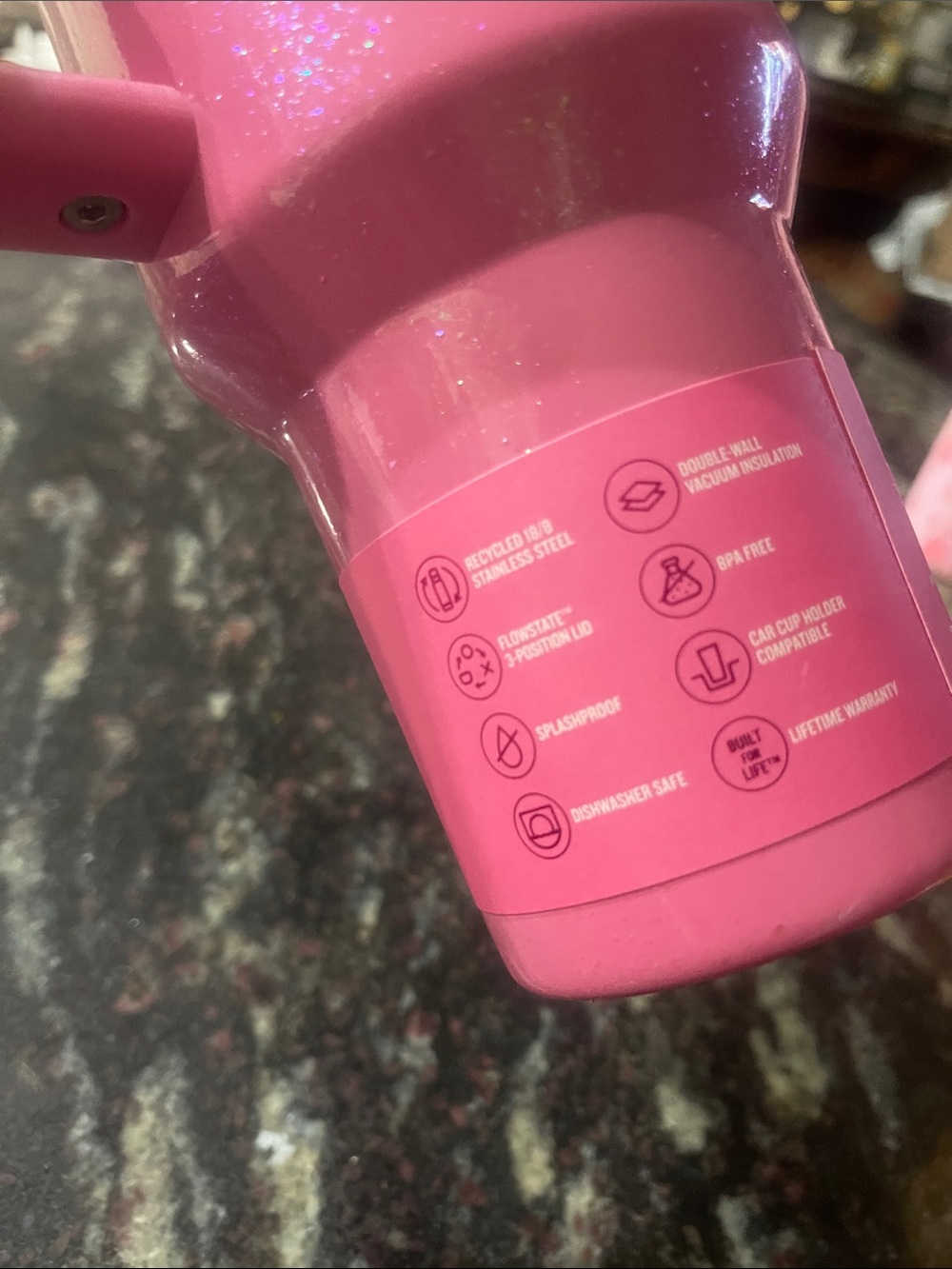 Wicked Stanley Pink Insulated Tumbler with Handle and Reusable Straw - Picture 8 of 10